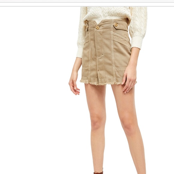 NWT Free People Willow Mini Skirt Moss Size 12 - Picture 6 of 9